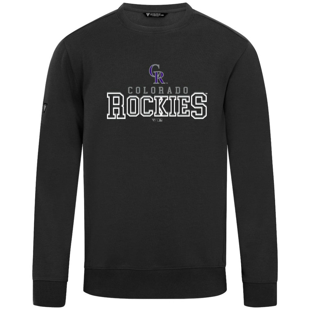 Colorado Rockies Levelwear Zane Journey Sweatshirt - Black - MLB on Sale