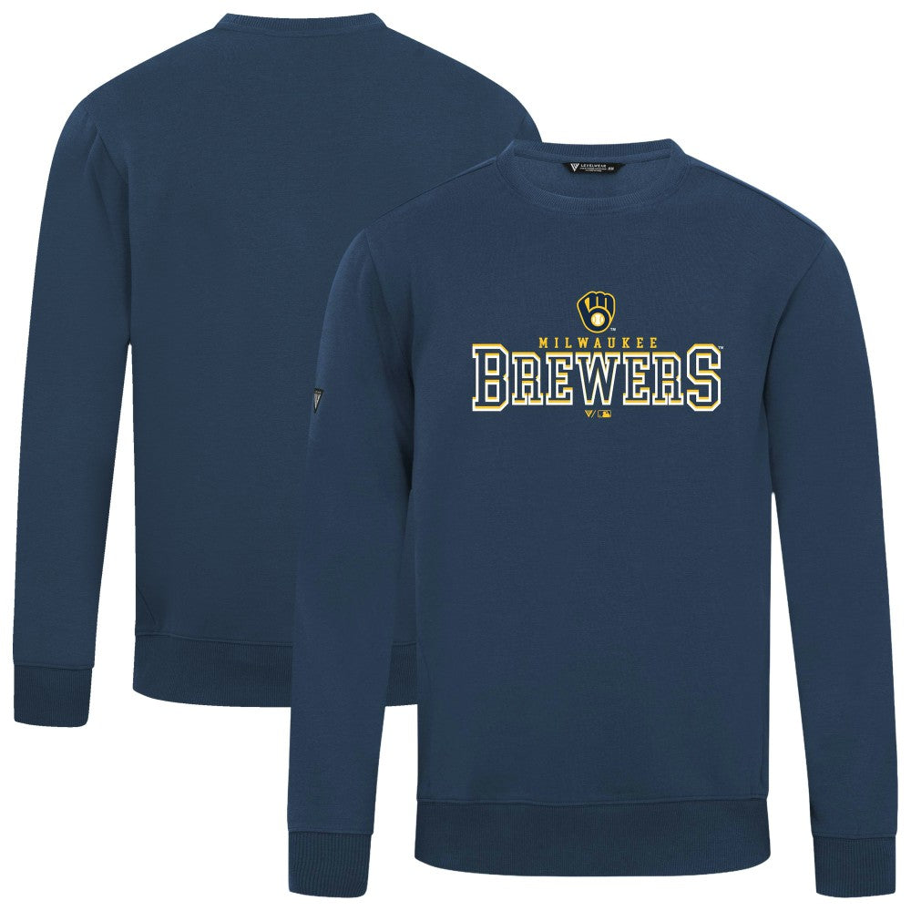 Milwaukee Brewers Levelwear Zane Journey Sweatshirt - Navy - MLB on Sale