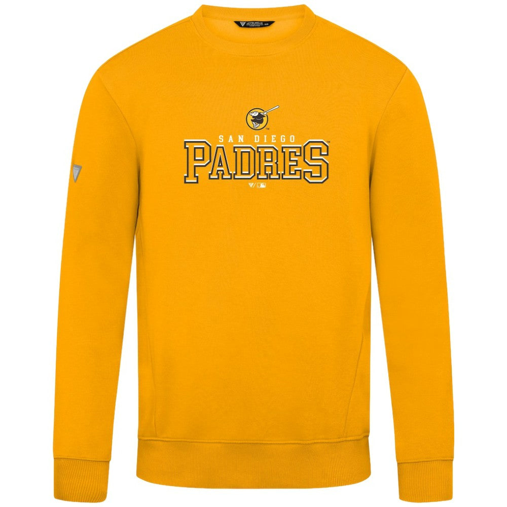 San Diego Padres Levelwear Zane Journey Sweatshirt - Gold - MLB Discount