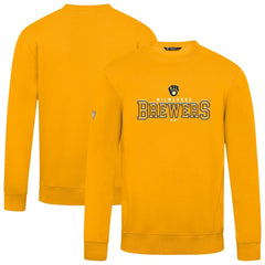 Milwaukee Brewers Levelwear Zane Journey Sweatshirt - Gold - MLB Discount