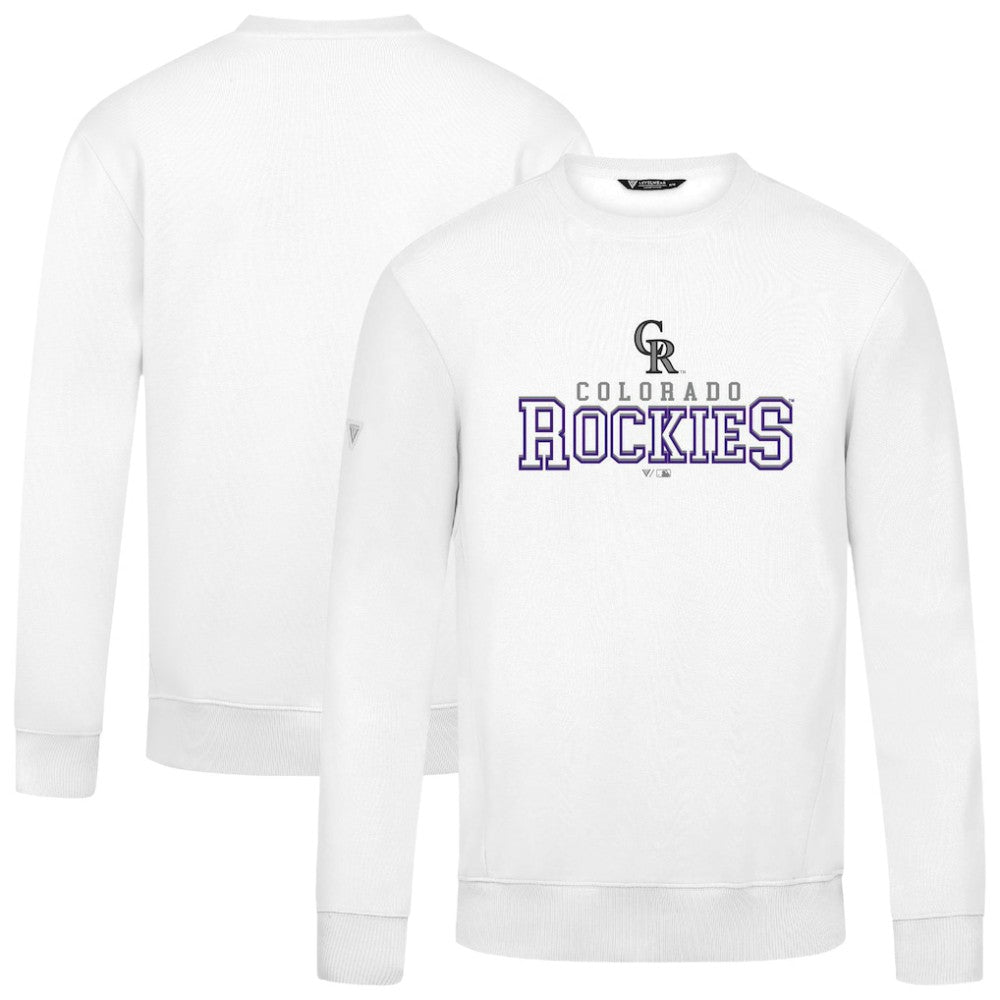 Colorado Rockies Levelwear Zane Journey Sweatshirt - White - MLB on Sale