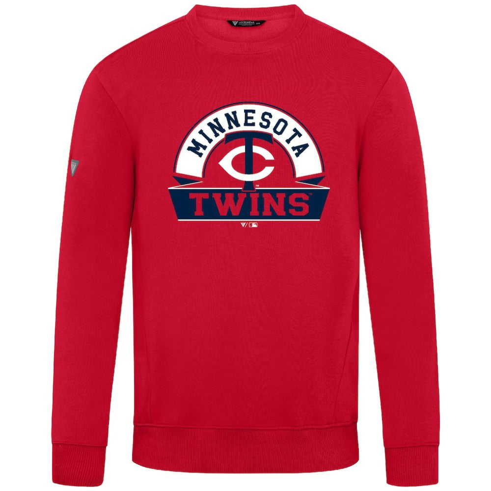 Minnesota Twins Levelwear Zane Banner Arch Sweatshirt - Red - MLB on Sale