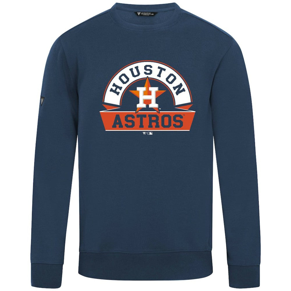 Houston Astros Levelwear Zane Banner Arch Sweatshirt - Navy - MLB Online