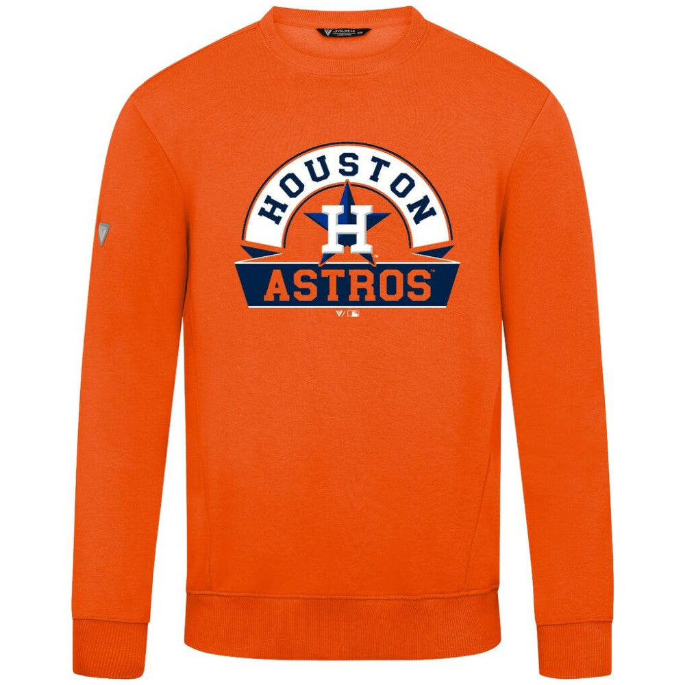 Houston Astros Levelwear Zane Banner Arch Sweatshirt - Orange - MLB on Sale