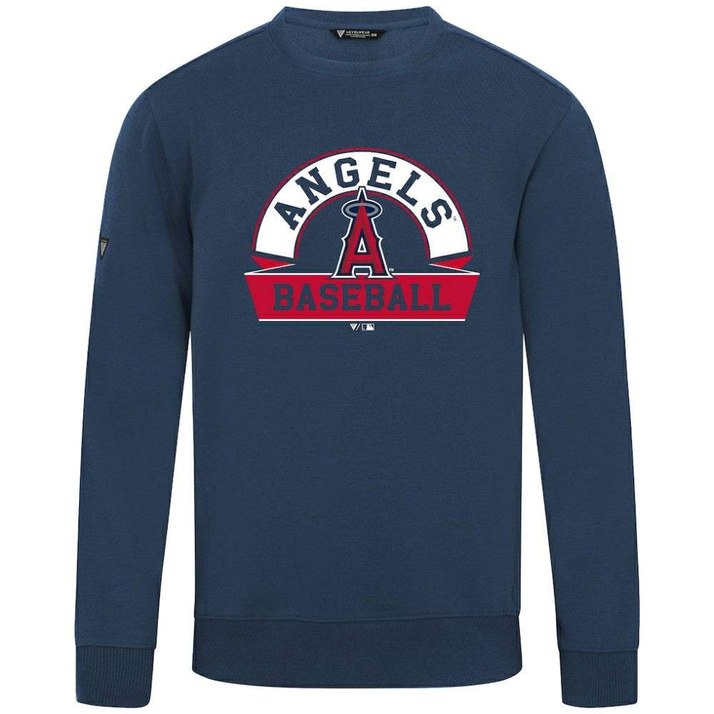 Los Angeles Angels Levelwear Zane Banner Arch Sweatshirt - Navy - MLB Lifestyle