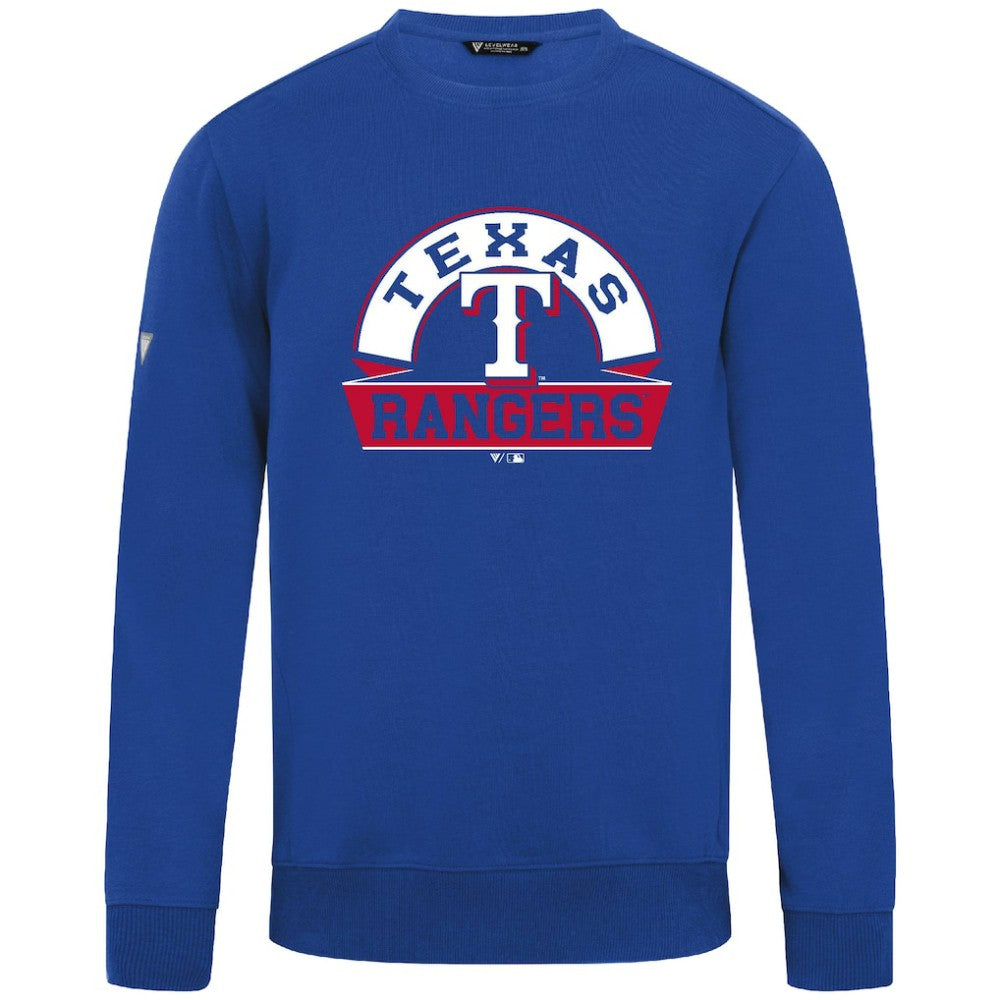 Texas Rangers Levelwear Zane Banner Arch Sweatshirt - Royal - MLB Sale
