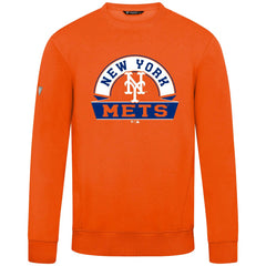 New York Mets Levelwear Zane Banner Arch Sweatshirt - Orange - MLB on Sale