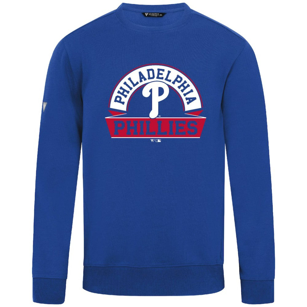 Philadelphia Phillies Levelwear Zane Banner Arch Sweatshirt - Royal - MLB on Sale