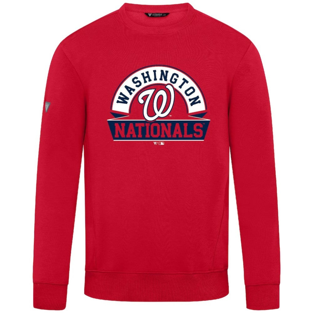 Washington Nationals Levelwear Zane Banner Arch Sweatshirt - Red - MLB Sale