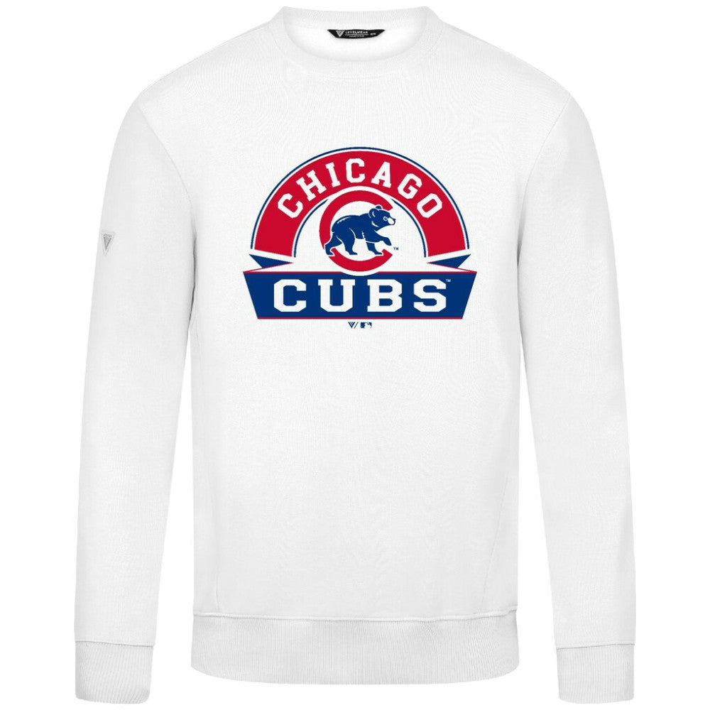 Chicago Cubs Levelwear Zane Banner Arch Sweatshirt - White - MLB Online