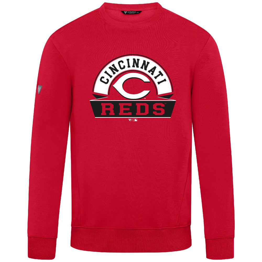 Cincinnati Reds Levelwear Zane Banner Arch Sweatshirt - Red - MLB Online