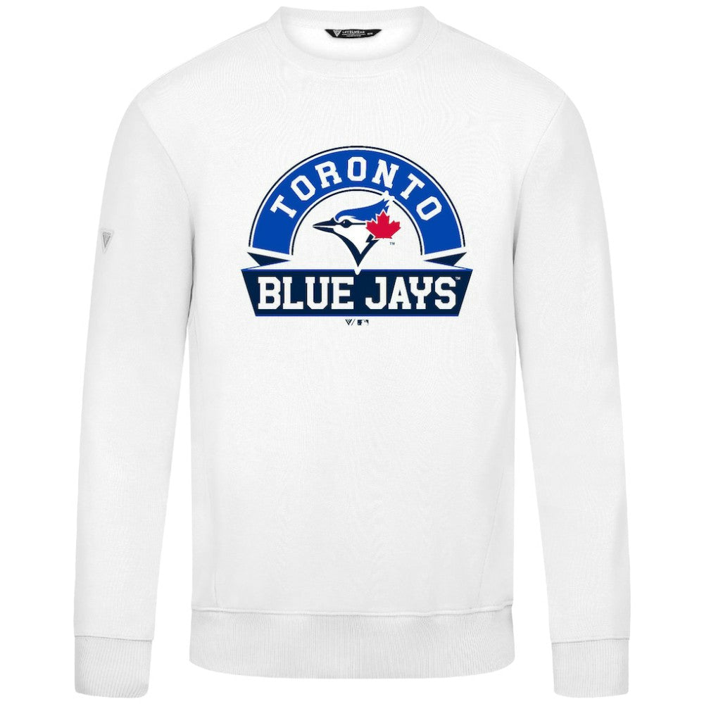 Toronto Blue Jays Levelwear Zane Banner Arch Sweatshirt - White - MLB Online