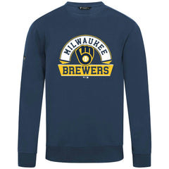 Milwaukee Brewers Levelwear Zane Banner Arch Sweatshirt - Navy - MLB Online