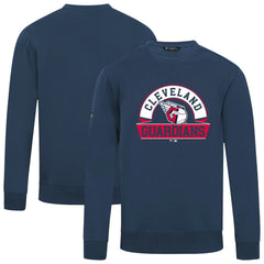 Cleveland Guardians Levelwear Zane Banner Arch Sweatshirt - Navy - MLB Lifestyle