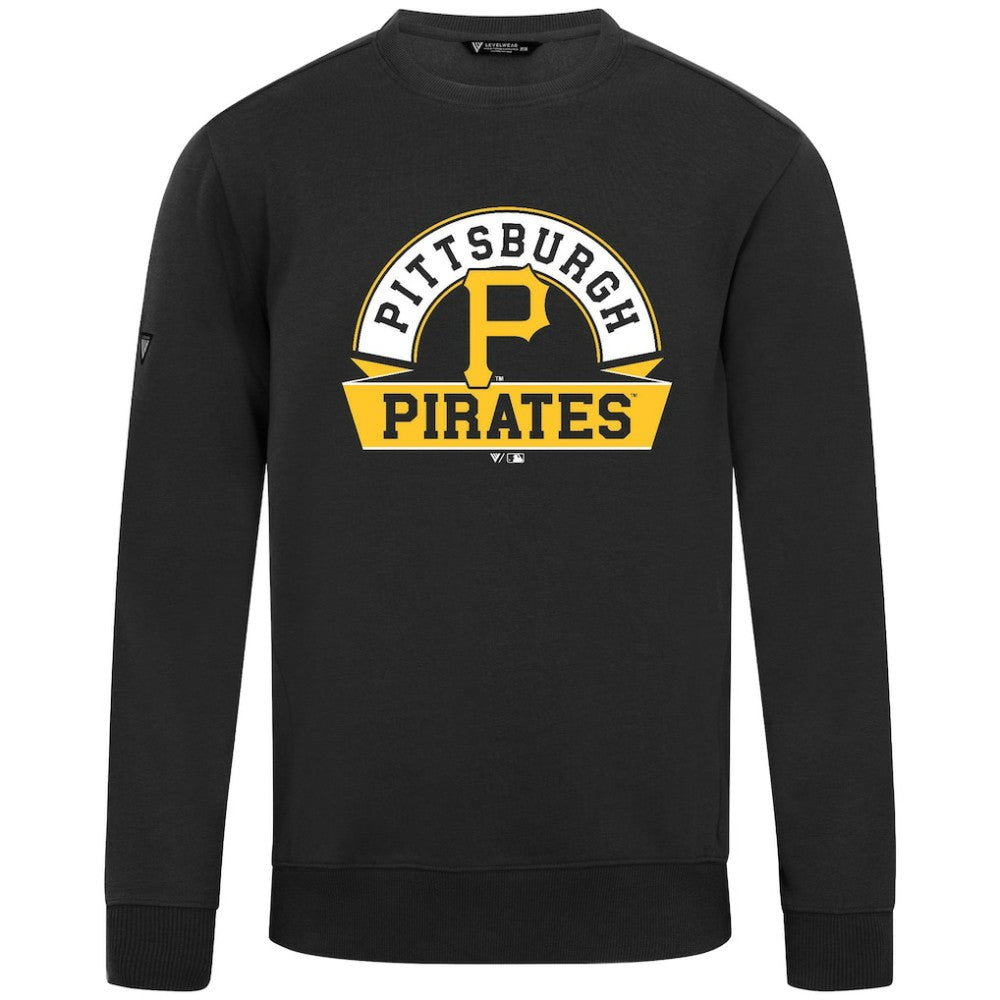 Pittsburgh Pirates Levelwear Zane Banner Arch Sweatshirt - Black - MLB Sale