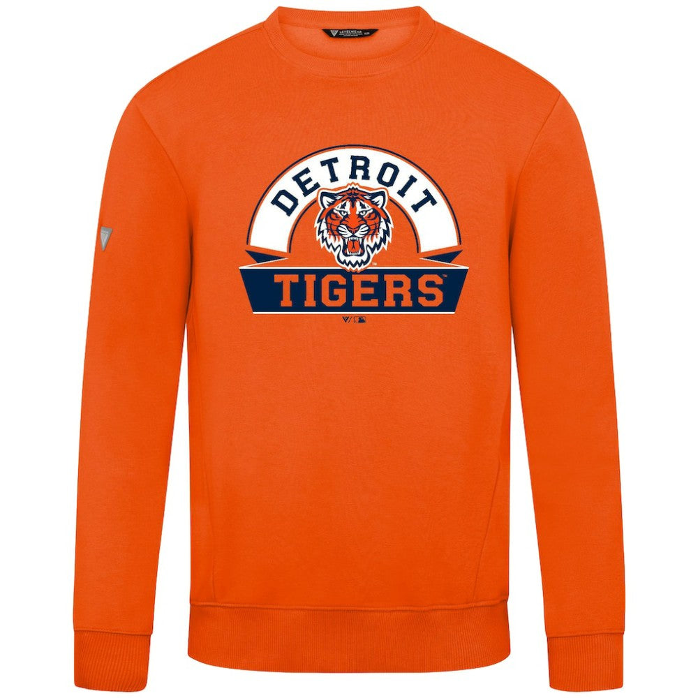 Detroit Tigers Levelwear Zane Banner Arch Sweatshirt - Orange - MLB Online