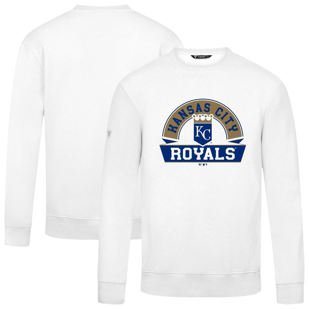 Kansas City Royals Levelwear Zane Banner Arch Sweatshirt - White - MLB on Sale