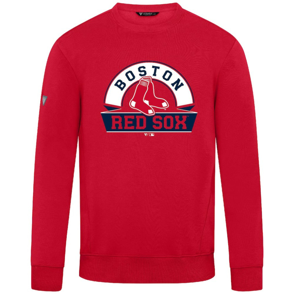 Boston Red Sox Levelwear Zane Banner Arch Sweatshirt - Red - MLB Sale
