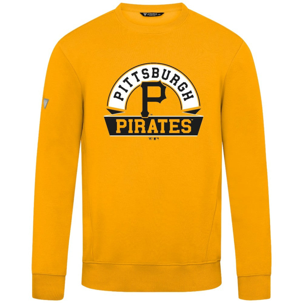 Pittsburgh Pirates Levelwear Zane Banner Arch Sweatshirt - Gold - MLB Sale