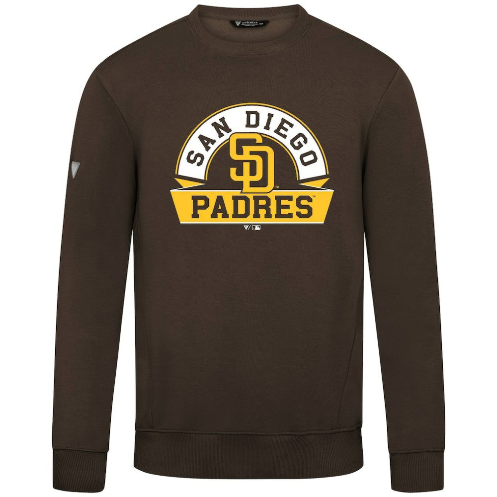 San Diego Padres Levelwear Zane Banner Arch Sweatshirt - Brown - MLB Sale