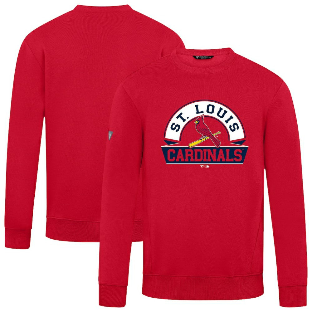 St. Louis Cardinals Levelwear Zane Banner Arch Sweatshirt - Red - MLB Lifestyle