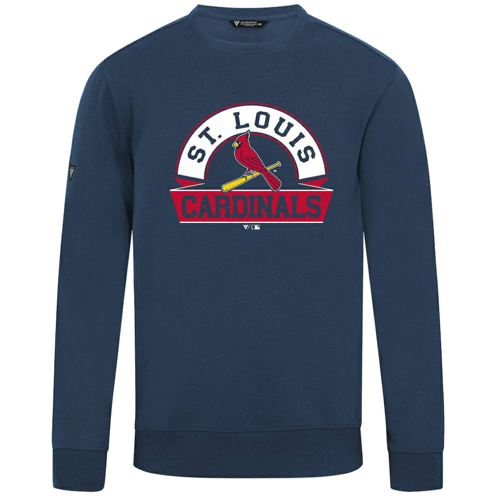 St. Louis Cardinals Levelwear Zane Banner Arch Sweatshirt - Navy - MLB Online