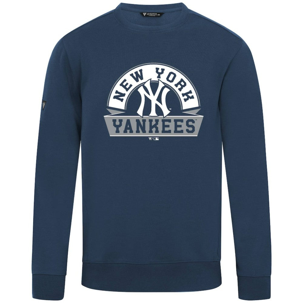 New York Yankees Levelwear Zane Banner Arch Sweatshirt - Navy - MLB Lifestyle