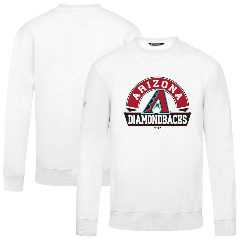 Arizona Diamondbacks Levelwear Zane Banner Arch Sweatshirt - White - MLB on Sale