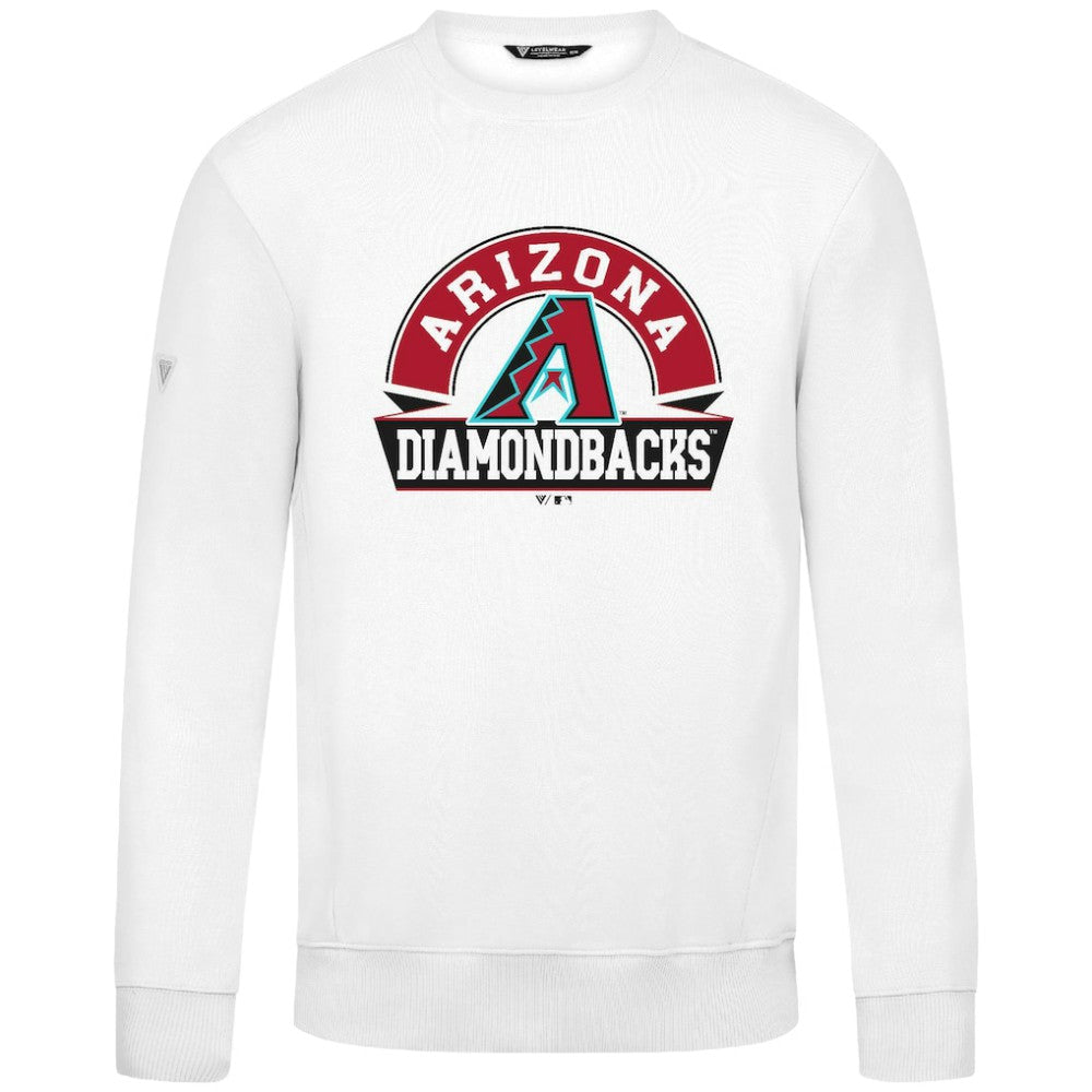 Arizona Diamondbacks Levelwear Zane Banner Arch Sweatshirt - White - MLB on Sale