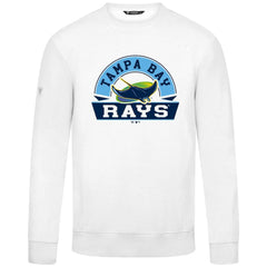 Tampa Bay Rays Levelwear Zane Banner Arch Sweatshirt - White - MLB Lifestyle