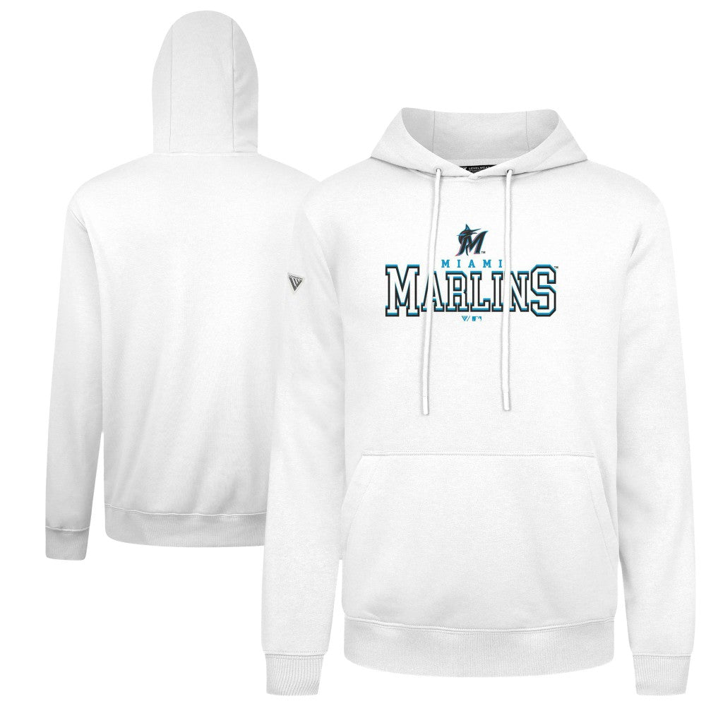 Miami Marlins Levelwear Podium Journey Hoodie - White - MLB on Sale