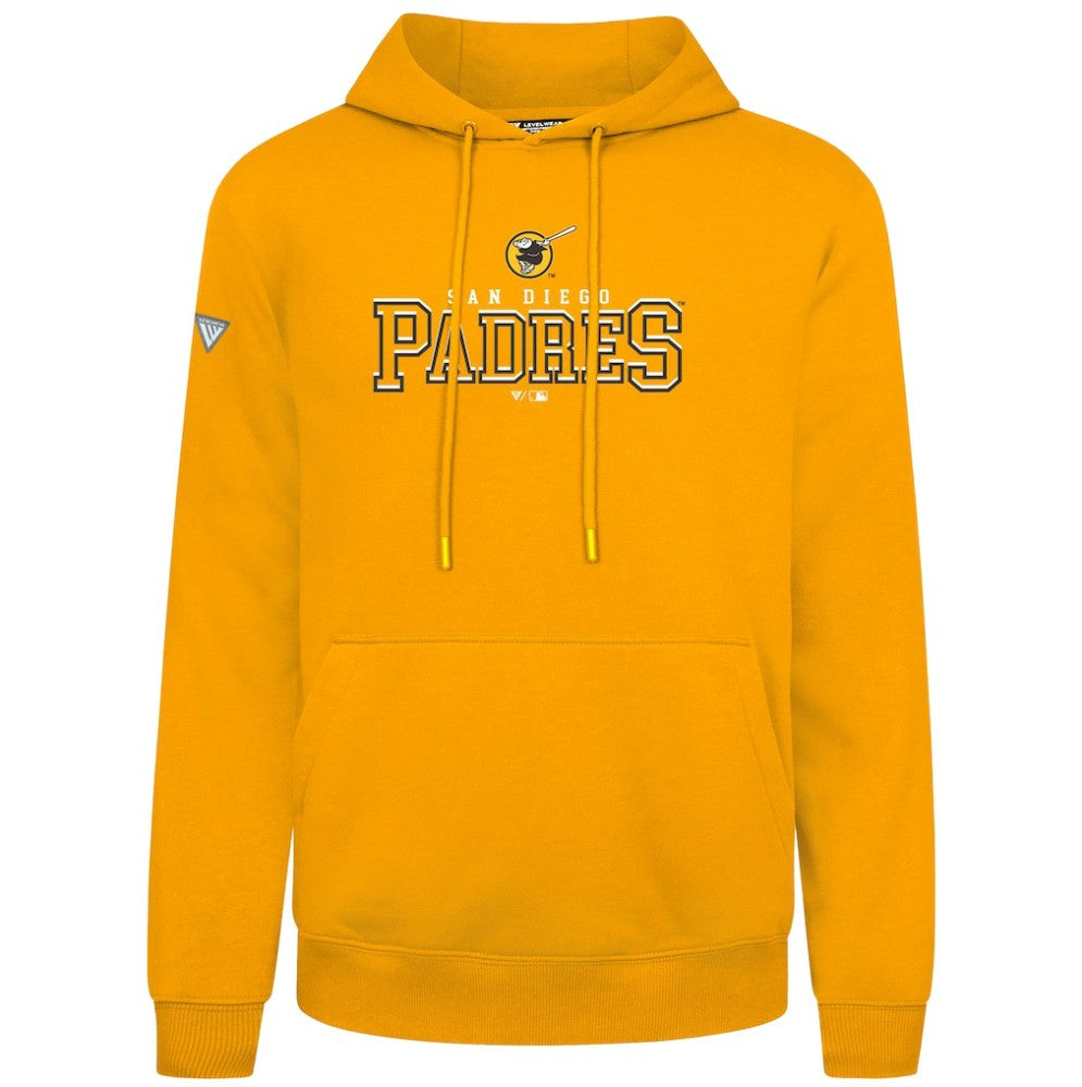 San Diego Padres Levelwear Podium Journey Hoodie - Gold - MLB on Sale