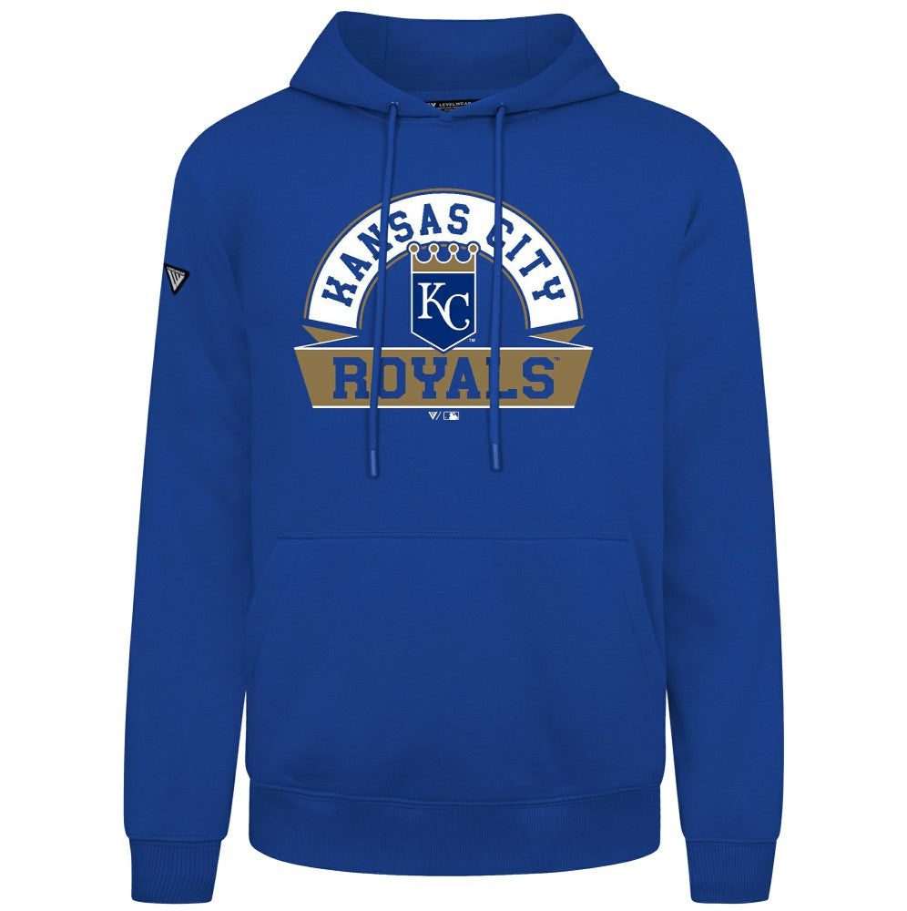 Kansas City Royals Levelwear Podium Banner Arch Hoodie - Royal - MLB Lifestyle