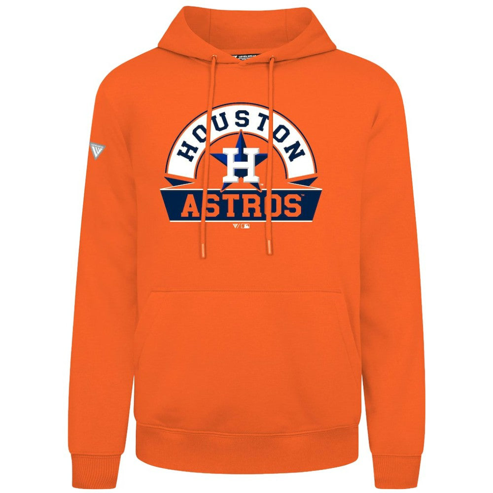 Houston Astros Levelwear Podium Banner Arch Hoodie - Orange - MLB Online