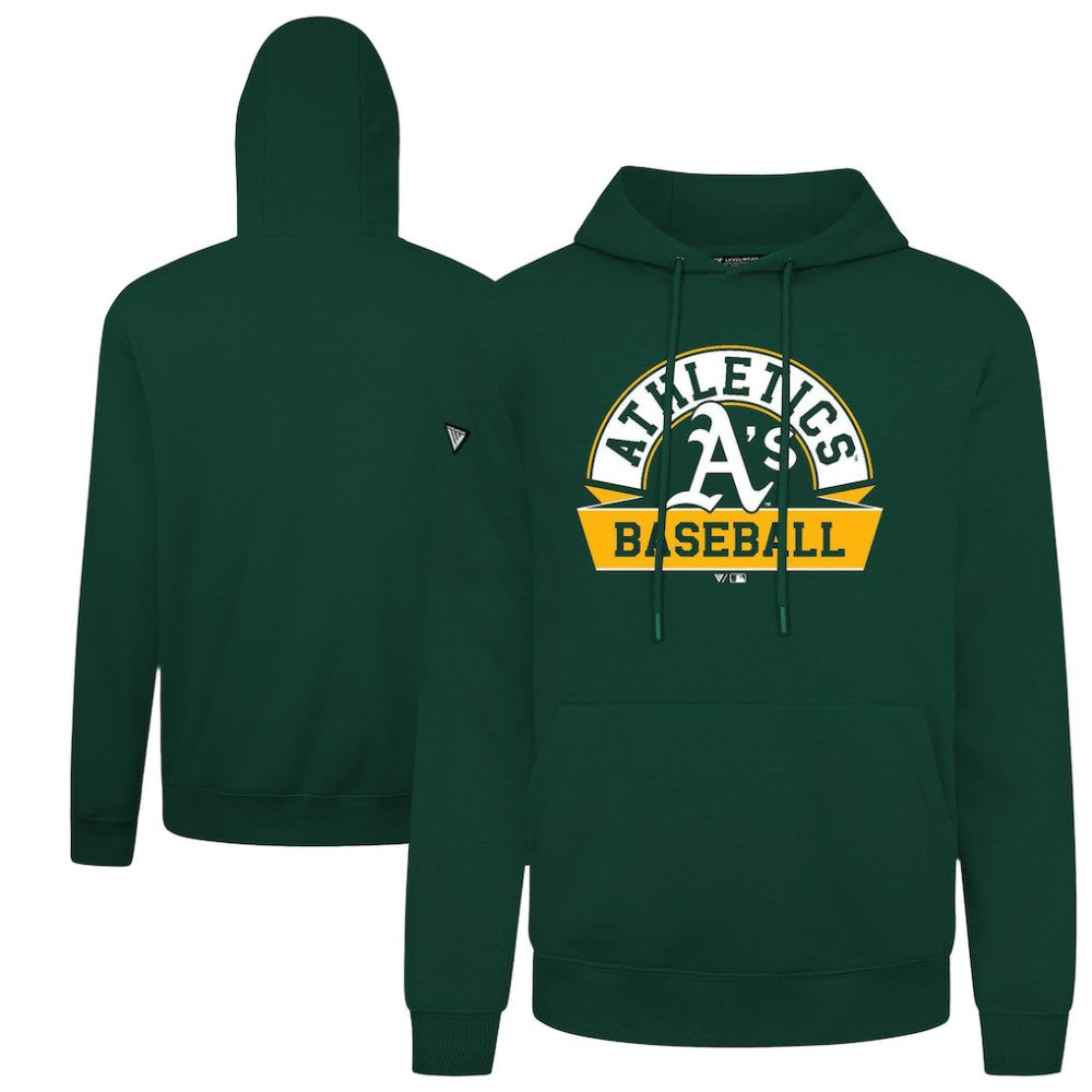Athletics Levelwear Podium Banner Arch Hoodie - Green - MLB Online