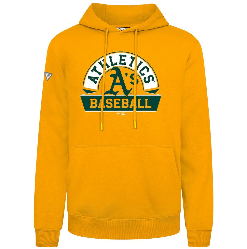 Athletics Levelwear Podium Banner Arch Hoodie - Gold - MLB Sale
