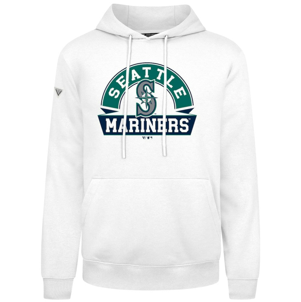 Seattle Mariners Levelwear Podium Banner Arch Hoodie - White - MLB Online