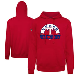 Texas Rangers Levelwear Podium Banner Arch Hoodie - Red - MLB Sale