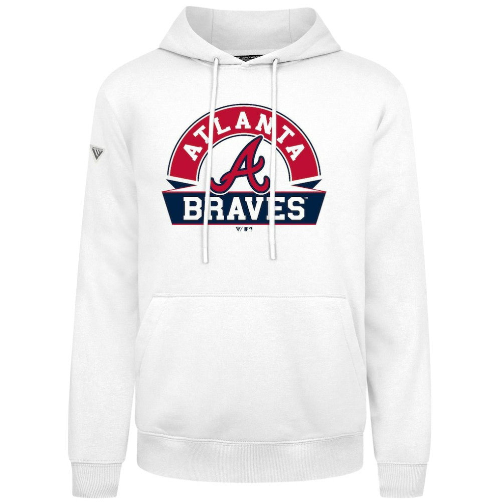 Atlanta Braves Levelwear Podium Banner Arch Hoodie - White - MLB on Sale