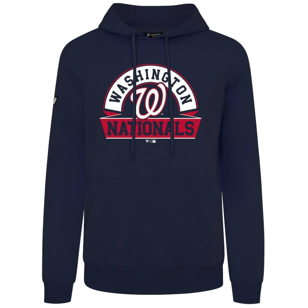 Washington Nationals Levelwear Podium Banner Arch Hoodie - Navy - MLB Discount