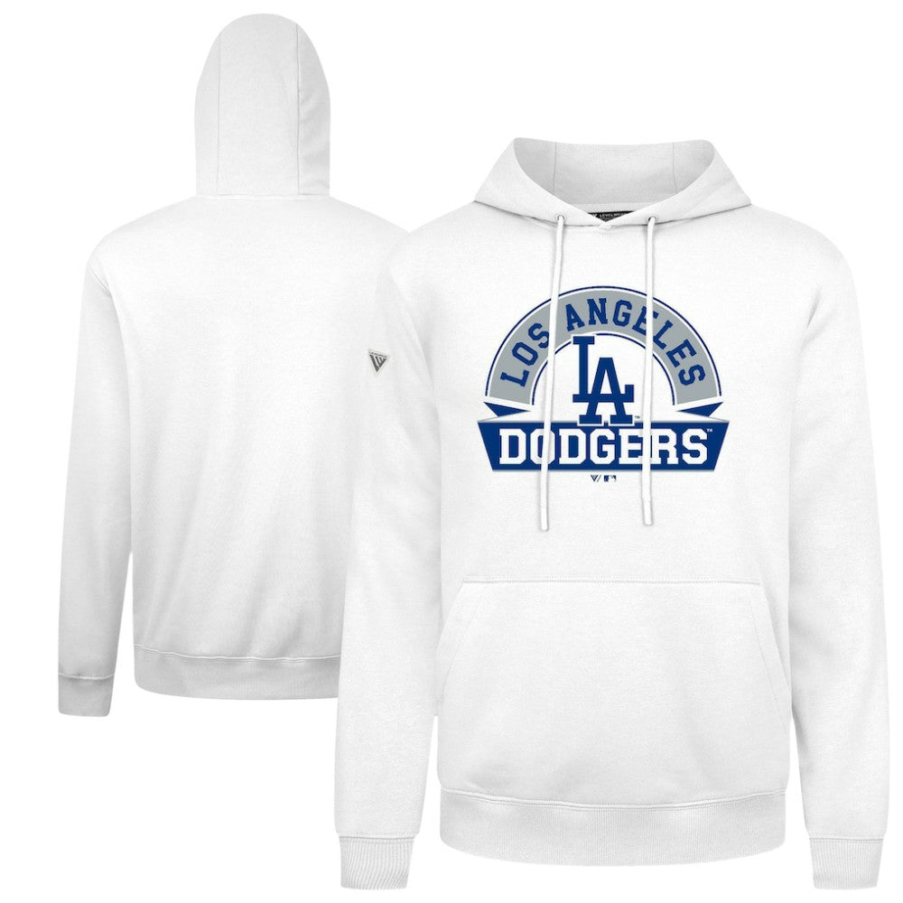 Los Angeles Dodgers Levelwear Podium Banner Arch Hoodie - White - MLB Sale