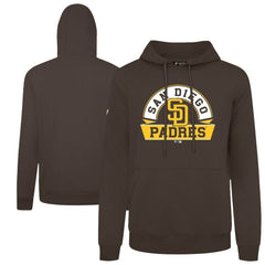 San Diego Padres Levelwear Podium Banner Arch Hoodie - Brown - MLB Sale