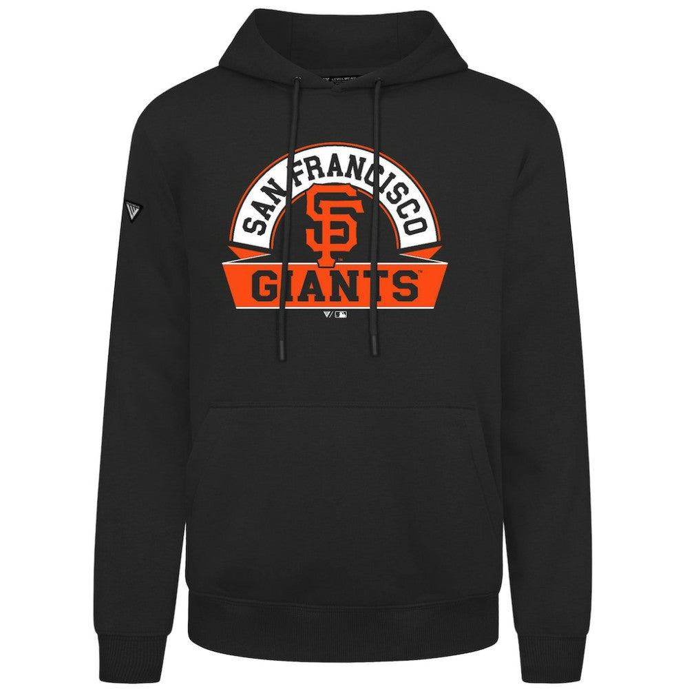 San Francisco Giants Levelwear Podium Banner Arch Hoodie - Black - MLB Discount