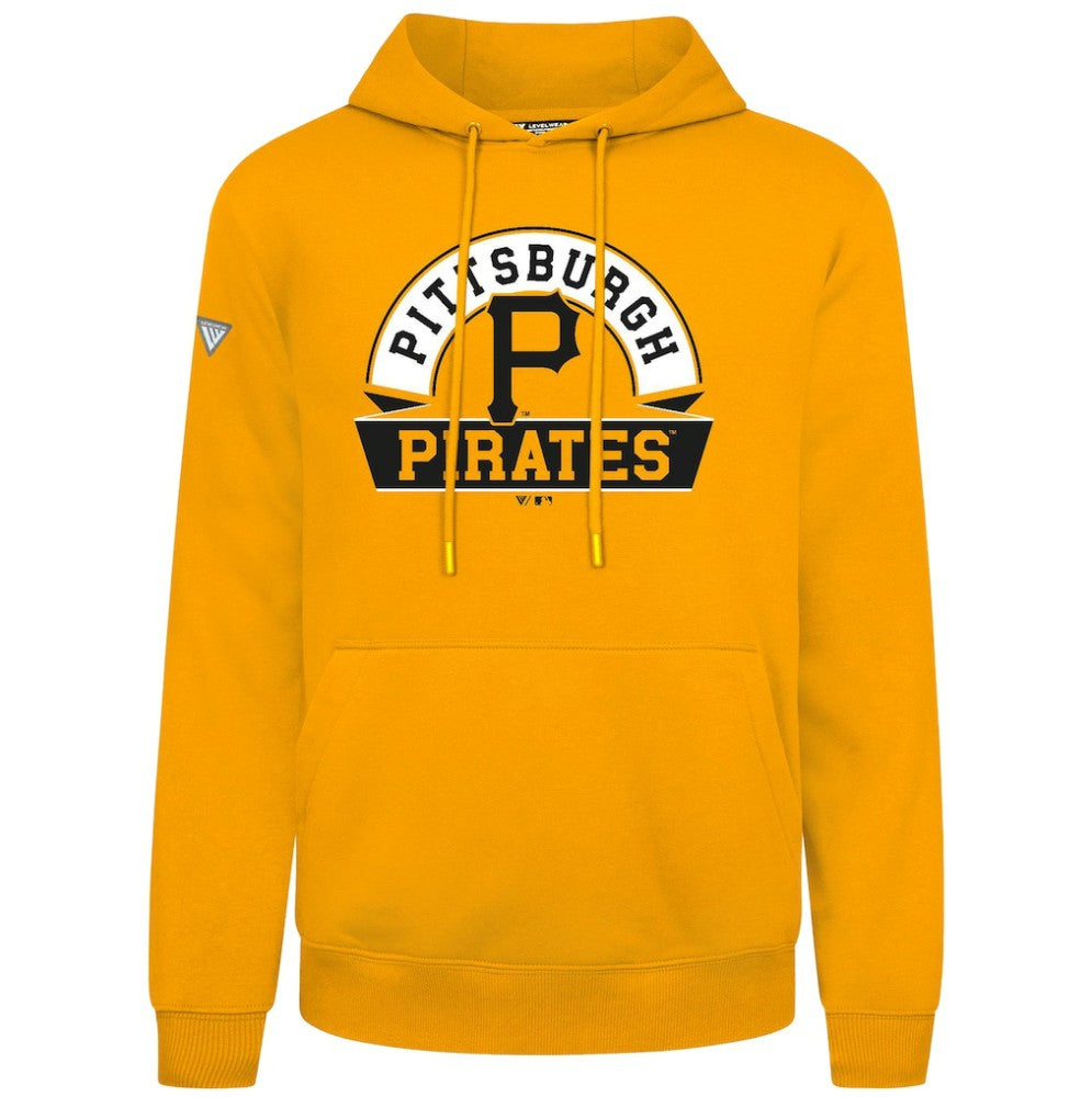 Pittsburgh Pirates Levelwear Podium Banner Arch Hoodie - Gold - MLB Online