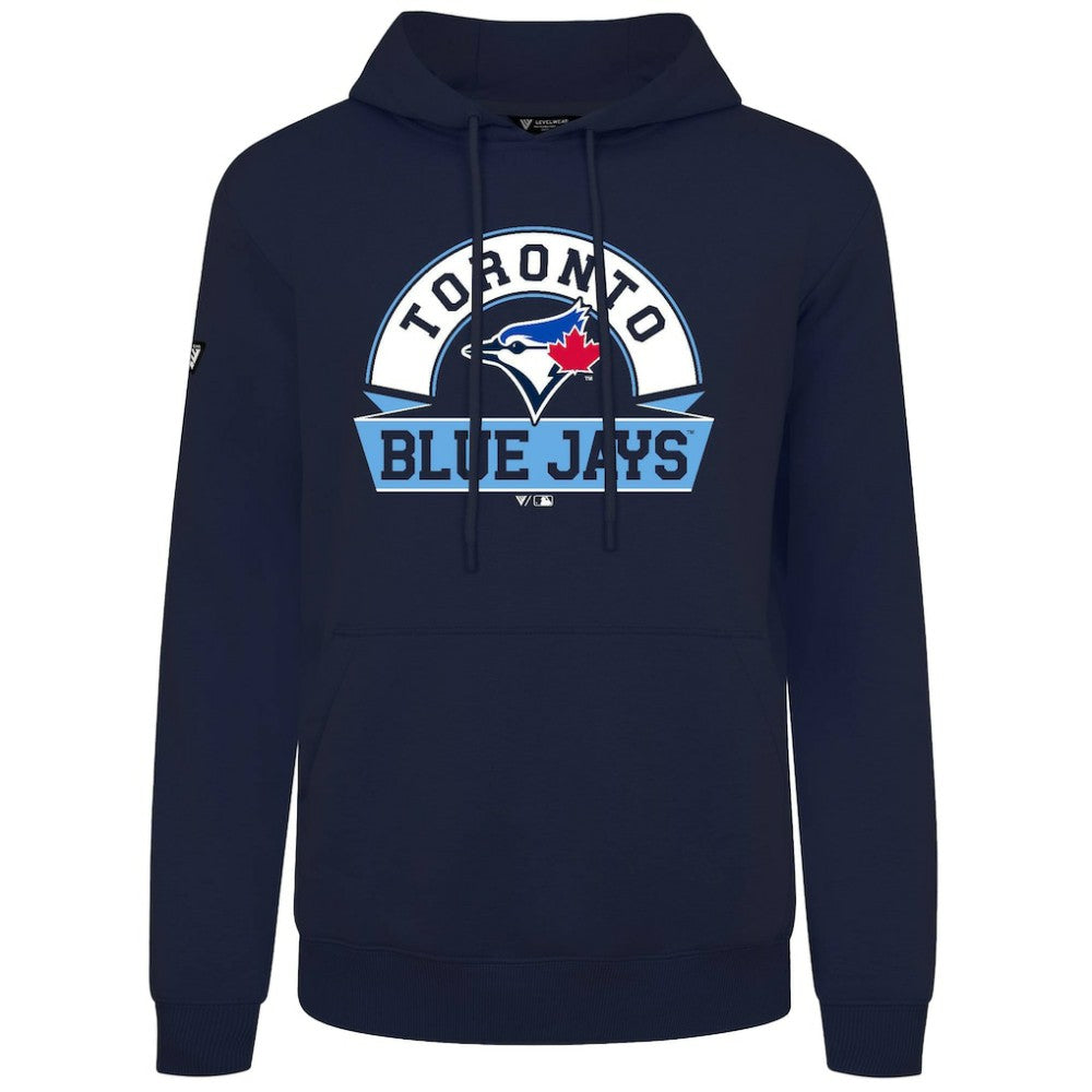Toronto Blue Jays Levelwear Podium Banner Arch Hoodie - Navy - MLB Lifestyle