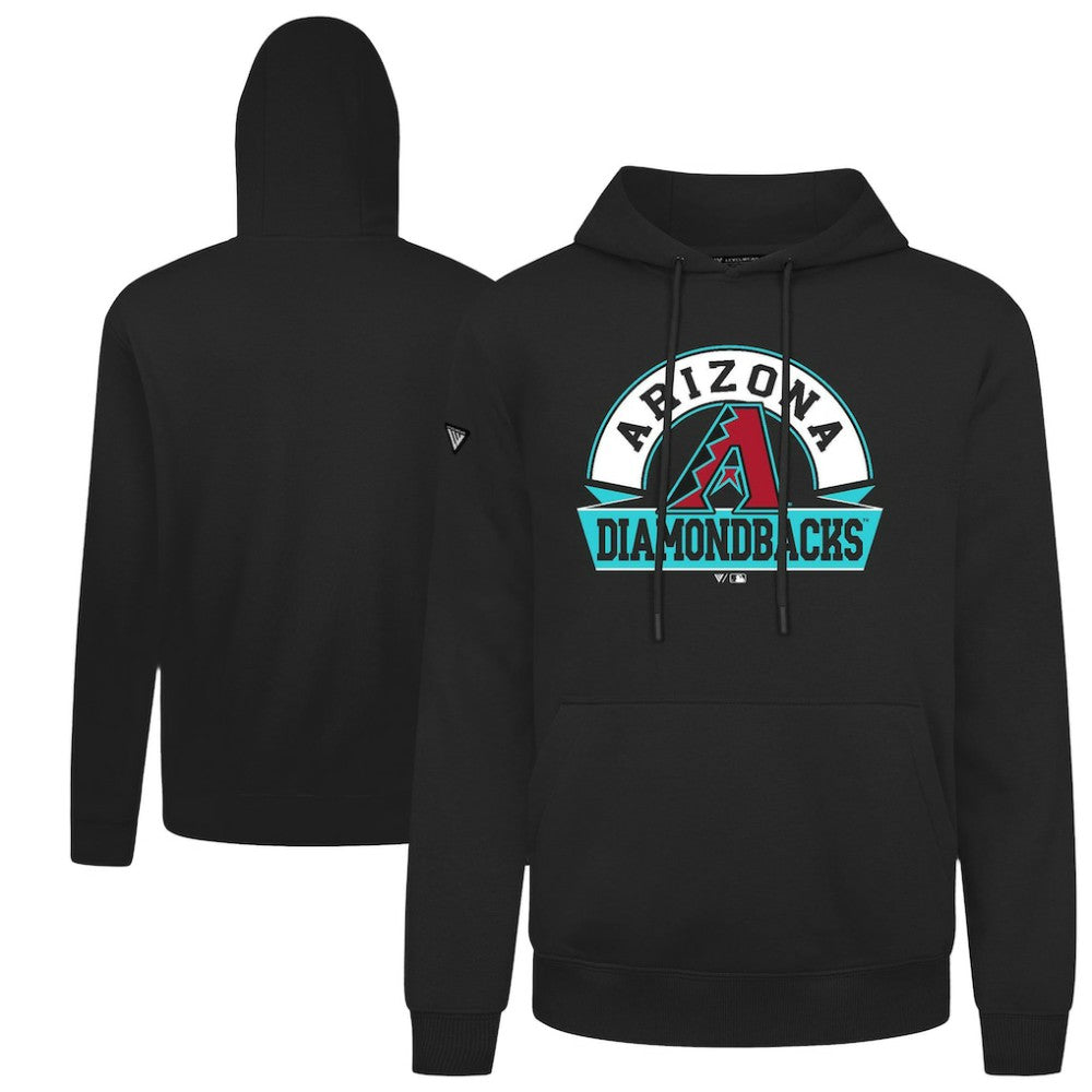 Arizona Diamondbacks Levelwear Podium Banner Arch Hoodie - Black - MLB Sale