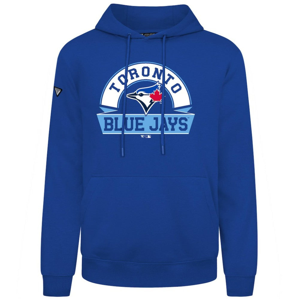 Toronto Blue Jays Levelwear Podium Banner Arch Hoodie - Royal - MLB Sale