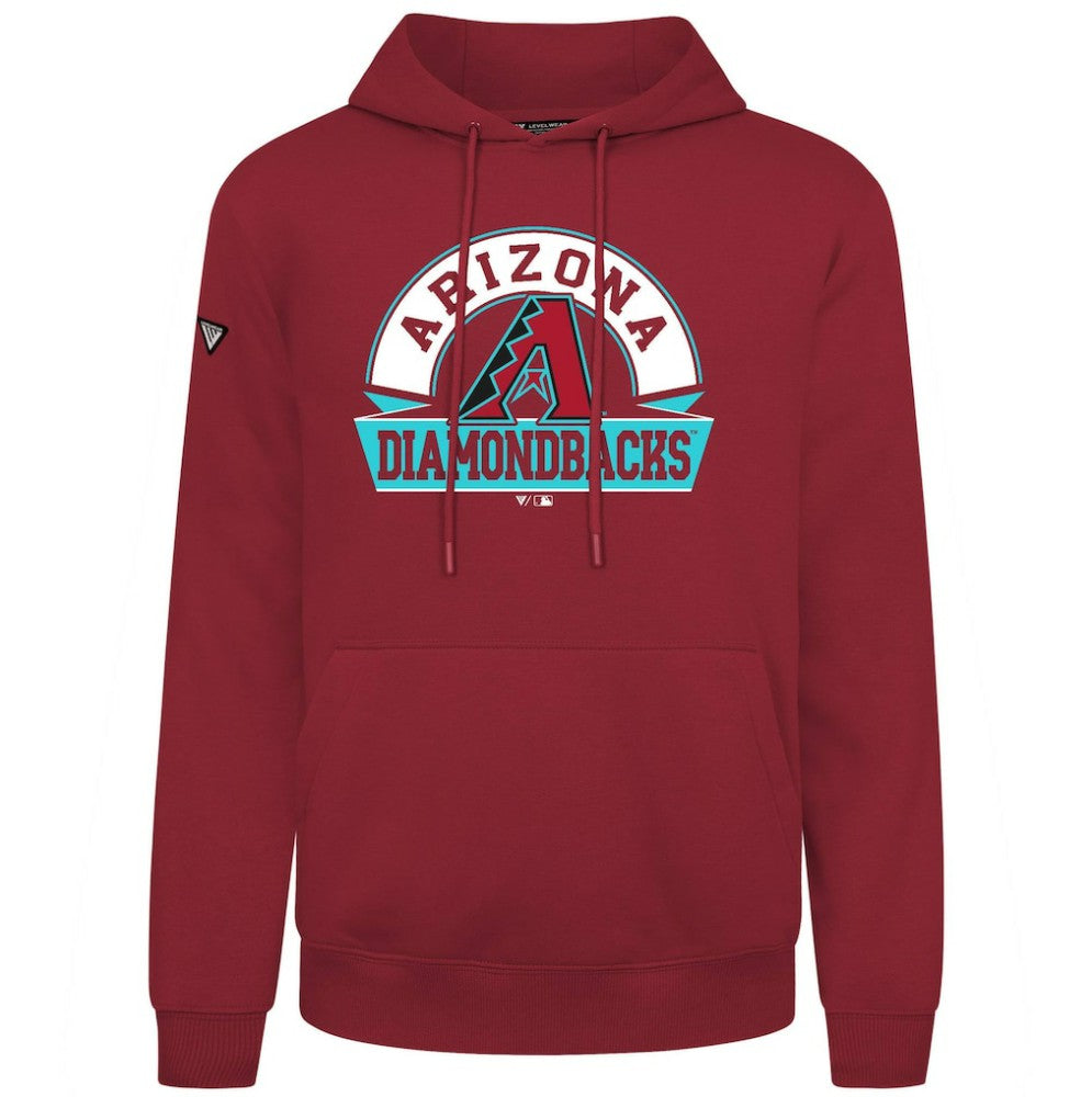 Arizona Diamondbacks Levelwear Podium Banner Arch Hoodie - Red - MLB Discount
