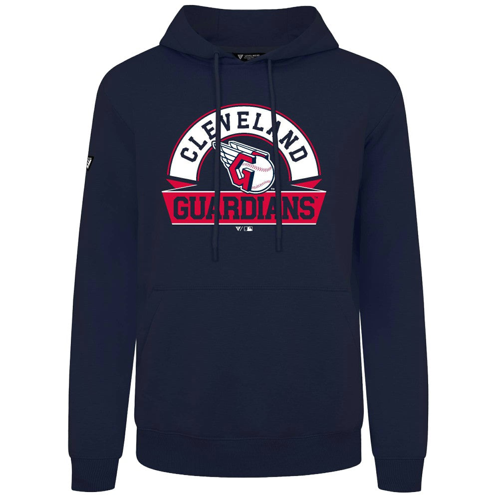 Cleveland Guardians Levelwear Podium Banner Arch Hoodie - Navy - MLB Sale