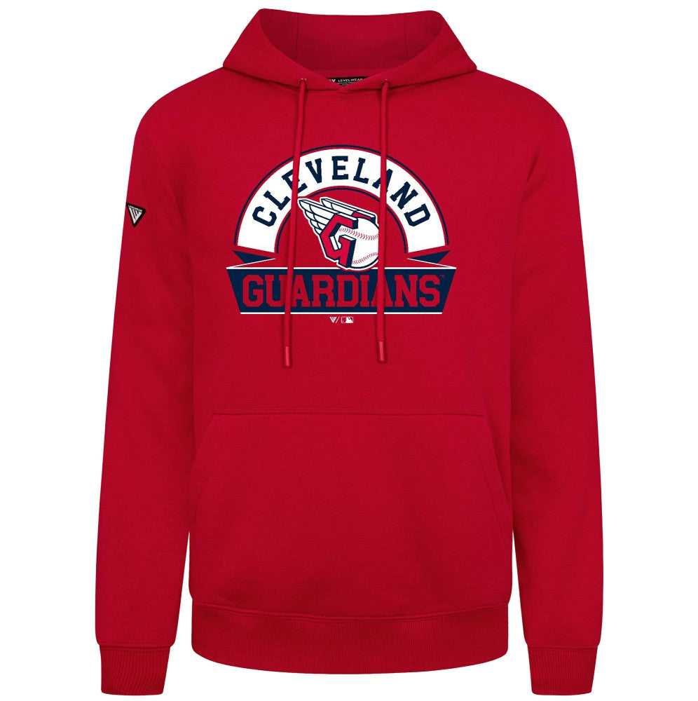 Cleveland Guardians Levelwear Podium Banner Arch Hoodie - Red - MLB on Sale